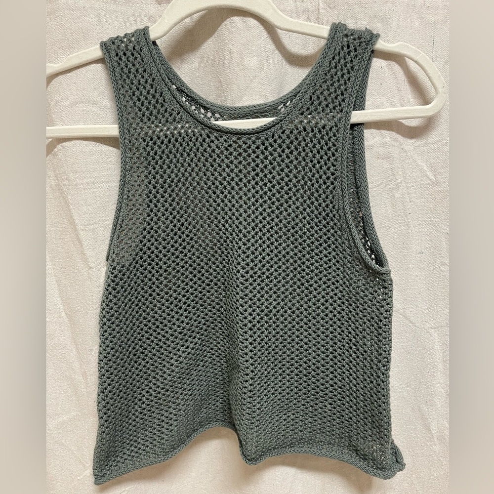 Aerie green mesh tank